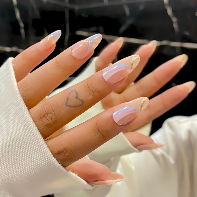 Cotton Candy Dreams – Shimmering Wave Press-On nails
