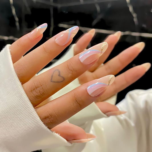 Cotton Candy Dreams – Shimmering Wave Press-On nails