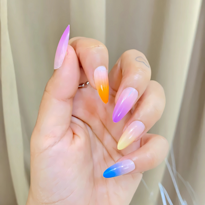 Aura Prism – Gradient(Ombre) Sunset Stiletto Set