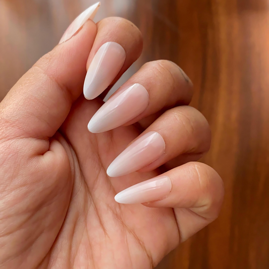 Classic Baby Boomer Fade Long Almond Press On Nails (Set Of 24)