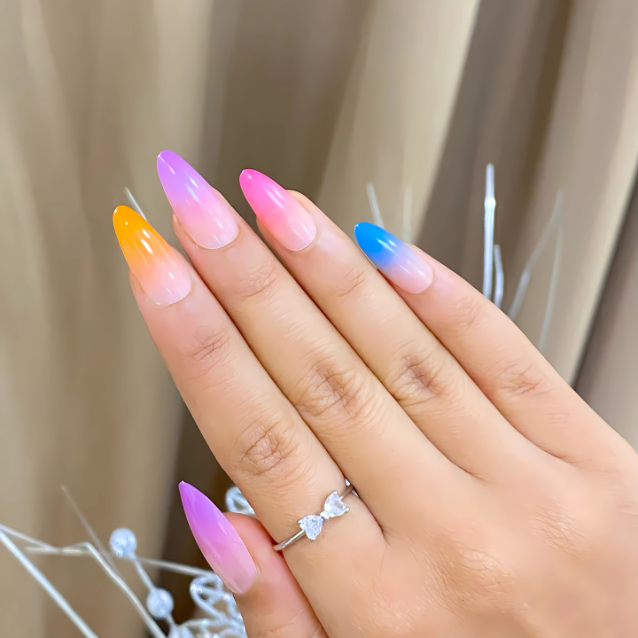 Aura Prism – Gradient(Ombre) Sunset Stiletto Set