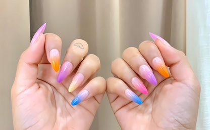 Aura Prism – Gradient(Ombre) Sunset Stiletto Set
